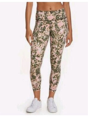 Sweaty Betty Power Pocket 7/8 Length Leggings S Pink Green Floral